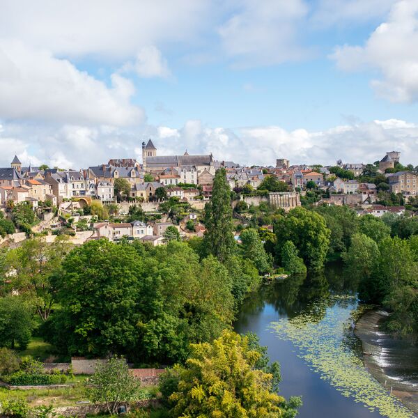 Vue aérienne de Thouars